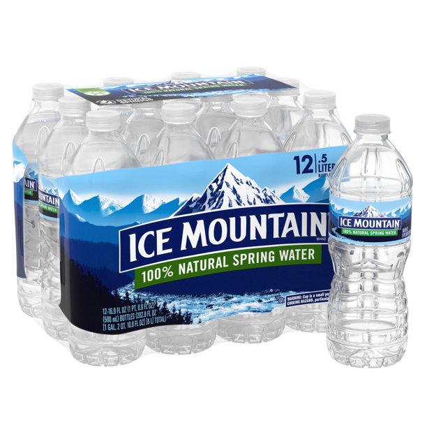 ICE MOUNTAIN Brand 100 Natural Spring Water, 16.9ounce bottles (Pack