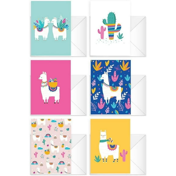 Llama Notecards / Alpaca Note Card Set / 24 Cards and Envelopes