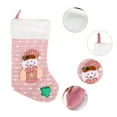 thumbnail image 4 of AuroraX Cute Stylish Plush Christmas Stocking Knitted Embroidered Stockings with 3d Santa Snowman and Reindeer 17" Candy Stocking Bag for Girls, 4 of 6
