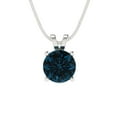 thumbnail image 4 of 1 cctw London Blue Topaz White Gold Plated Pendant with 16" Box Chain (6.5mm, Round Cut), 4 of 7