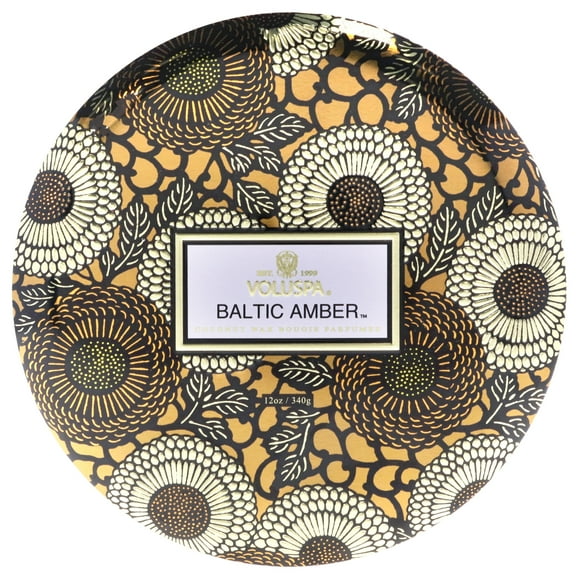 3 Wick Tin Candle - Baltic Amber by Voluspa for Unisex - 12 oz Candle