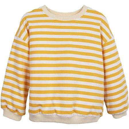 

Conti Kids Toddler Female Casual Stripes Sweatshirts Yellow 5-6 Years