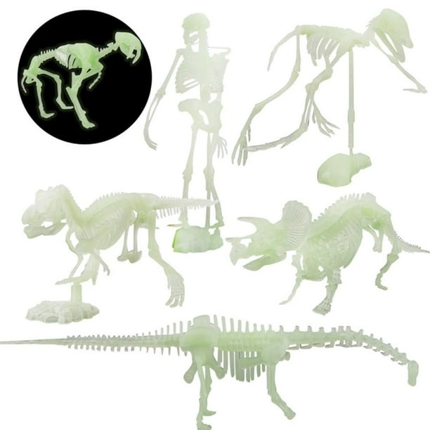 Juguete De Huesos De Dinosaurios Simulados, Modelo De Esqueleto Humano Luminoso, Juguete De Halloween, Fiesta De Disfraces seitruly FN005819-00