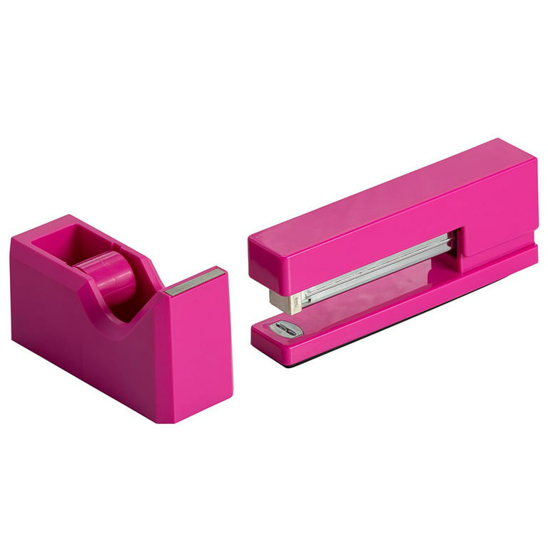  MultiBey Pink Marble Stapler and Tape Dispenser Set with 1000  Rose Gold Staples & Tape, Non-Slip Rubber Base Desk Stapler Tape Cutter for  Women Office Home : Office Products