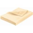 thumbnail image 2 of 600 Thread Count Egyptian Cotton Flat Sheet – 1 Piece, Stripe Beige Full XL Size (81" x 102"), 2 of 5
