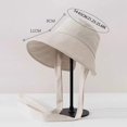 thumbnail image 3 of Ladies Thin‑Fabric Bow‑Knot Drawstring Bucket‑Hat Large Brim Sun‑Shade Portable Casual Vacation Headwear, 3 of 7