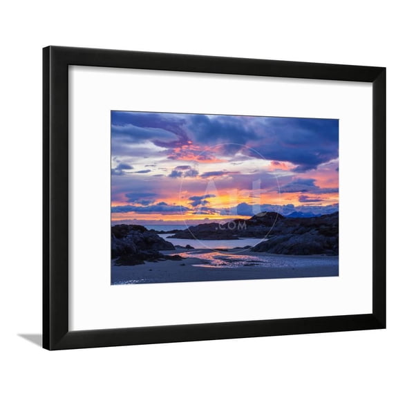 Sunset over Ardtoe Bay, Ardnamurchan Peninsula, Lochaber, Highlands, Scotland, United Kingdom, Scenic World Culture Framed Art Print Wall Art by Gary Cook Sold by Art.Com