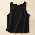 thumbnail image 2 of AherBiu Cotton Linen Tank Tops for Women Sleeveless Square Neck Summer Lightweight Basic Tees Shirts, 2 of 7