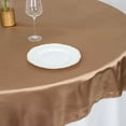 thumbnail image 6 of BalsaCircle 72" x 72" Taupe Square Satin Table Overlays Wedding Party Tablecloth Linens Dinner, 6 of 8