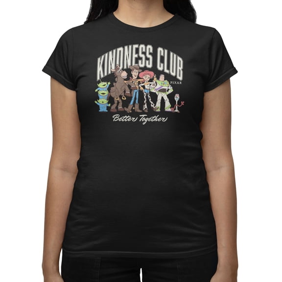 Disney Pixar Toy Story Kindness Club Better Together Group Shot Women's T Shirt (Black, S-XXL)