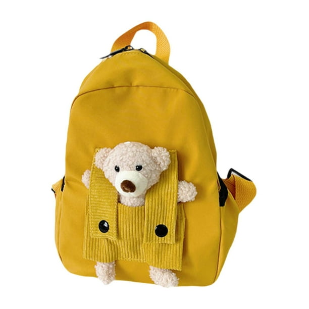 Mochila para niños, impermeable, práctica, moderna, informal, portátil, de nailon Amarillo
