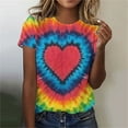 thumbnail image 2 of Enjoytime Trendy Tops for Women 2026 Printed Round Neck Short Sleeve T Shirt Summer Fashion Casual Shirts, 2 of 3