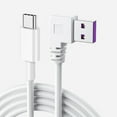 thumbnail image 5 of 90 Degree Elbow USB to Type C Data Cord Fast Charging Cable Smartphones Charging Wire 480Mbps Data Transfer Line, 5 of 20