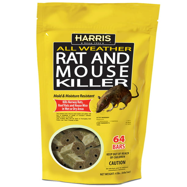  Harris  HRB 64 Rat Mouse Killer Bars 64 Count  Walmart 