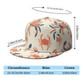 thumbnail image 5 of Marine Adorable Crab Baseball Cap Men Women Adjustable Snapback Flat Bill Hip Hop Hat for Running Traveling, 5 of 7