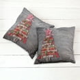 thumbnail image 6 of Ambesonne Christmas Throw Pillow Cover 2 Pack, Tree Bottons Star, 24", Multicolor, 6 of 7