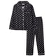 thumbnail image 4 of Pijamas de mujer de manga larga, pantalones, ropa de casa, traje de lunares con solapa, cárdigan de primavera y otoño, traje de aire acondicionado de seda de leche, 4 of 6