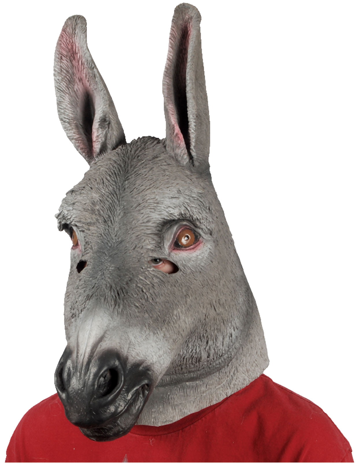 Star Power Realistic Donkey Full Head Animal Mask, Grey, One Size ...