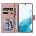 thumbnail image 3 of Premium Wallet Case for Samsung Galaxy S23 Plus, Marble Pattern PU Leather Soft Silicone Shockproof Wrist Strap Handbag Flip Cover with Magnetic Clasp Card Slots Holder Kickstand Case, Rosegold, 3 of 8