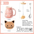 thumbnail image 4 of Taza de café BigNoseDeer Cat, 380 ml, cerámica, color rosa, set de regalo, 4 of 9