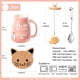 thumbnail image 4 of Taza de café BigNoseDeer Cat, 380 ml, cerámica, color rosa, set de regalo, 4 of 9
