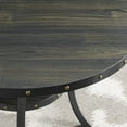 thumbnail image 5 of Roundhill Furniture Biony 36" Round Bistro Set with 2 Pub-Chairs in Espresso/Blue, 5 of 8