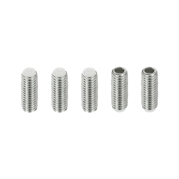 Uxcell M6x16mm Nylon Tip Grub Screw, 5pcs 304 Stainless SteelInternal Hex Head Cup Point Bolt Hardware