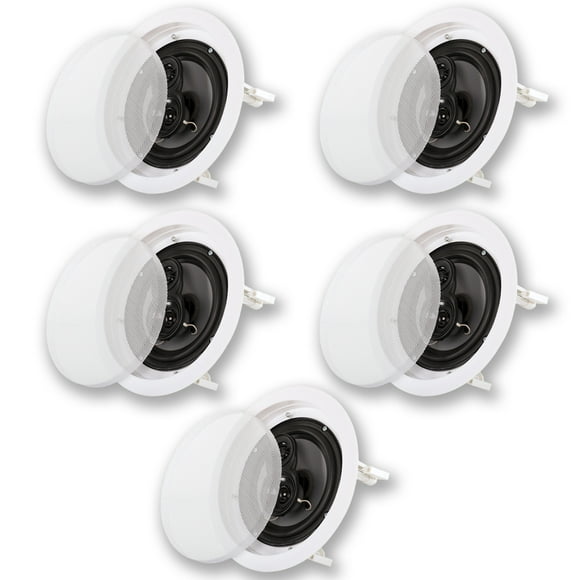 Acoustic Audio CS-IC83 Flush Mount In Ceiling Speakers with 8" Woofers 5 Pack