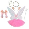 thumbnail image 1 of Conjunto de disfraz de princesa de hadas, 6 uds., con varita, diadema, vestido de fiesta de cumpleaños para niñas, 1 of 7