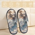 thumbnail image 2 of Fotbe Cool Cloud White Dragon Pattern Women's Fuzzy Slippers Plush Slippers Fluffy Winter House Shoes Indoor and Outdoor-Large, 2 of 8