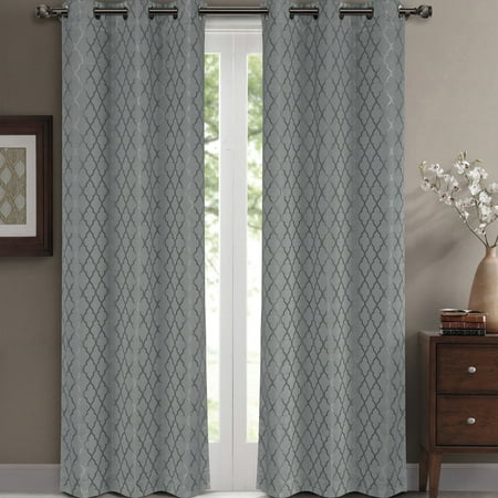 Pair Set Of 2 Willow Thermal Insulated Blackout Curtain Panels