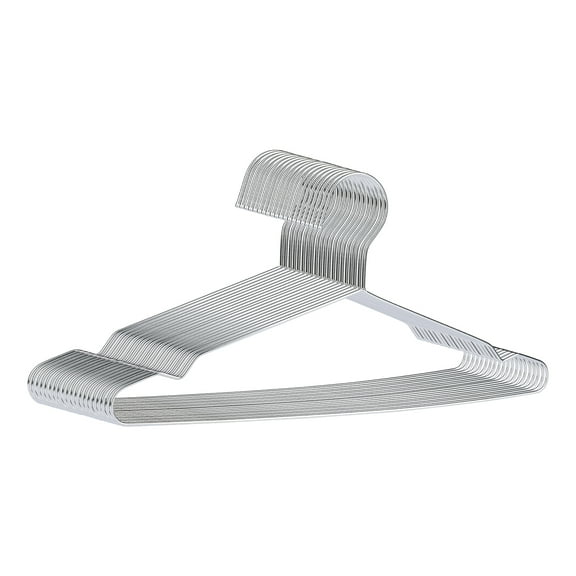 Unique Bargains Stainless Steel Hangers Space Saving Clothes Hangers Silver 20 Pcs