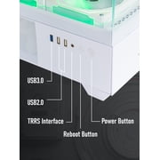 EVOUNIC Gaming PC Computer Desktop Intel i7 Xeon E5 3.20GHz RTX 3050 16GB RAM 512GB SSD+1TB HDD WiFi6 BT5.4 ARGB Fan x9 Windows 11 Gaming Computer Tower for Gamer,Streaming