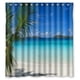 thumbnail image 1 of ABPHQTO Cortina de ducha de playa Cortina de ducha impermeable 160x180 cm, 1 of 2
