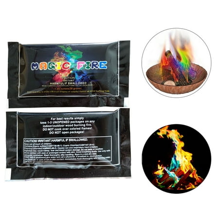 

Hapeisy Magical Flames Create Colorful & Vibrant Flames for Fire Pit，Party Beach Bonfire Supplies，Campfire Fireplace Colorant Packets