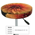 thumbnail image 2 of Uemuo Orange Dalia Pattern Round Bar Stool Seat Covers Washable Stool Cushion Slipcover Elastic Bar Chair Covers-14 inch, 2 of 7
