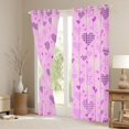 thumbnail image 3 of Homewish Female Women Adults Romantic Love Heart Black Out Curtains,Happy Valentine'S Day Curtains Pack of 2 (42x63 Each),Geometric Plaid Stars Print Bedroom Curtains,Microfiber Bedroom Decor, 3 of 6