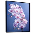thumbnail image 2 of Designart "Purple Orchids gracefulness I" Floral Floater Framed Canvas Print, 2 of 7
