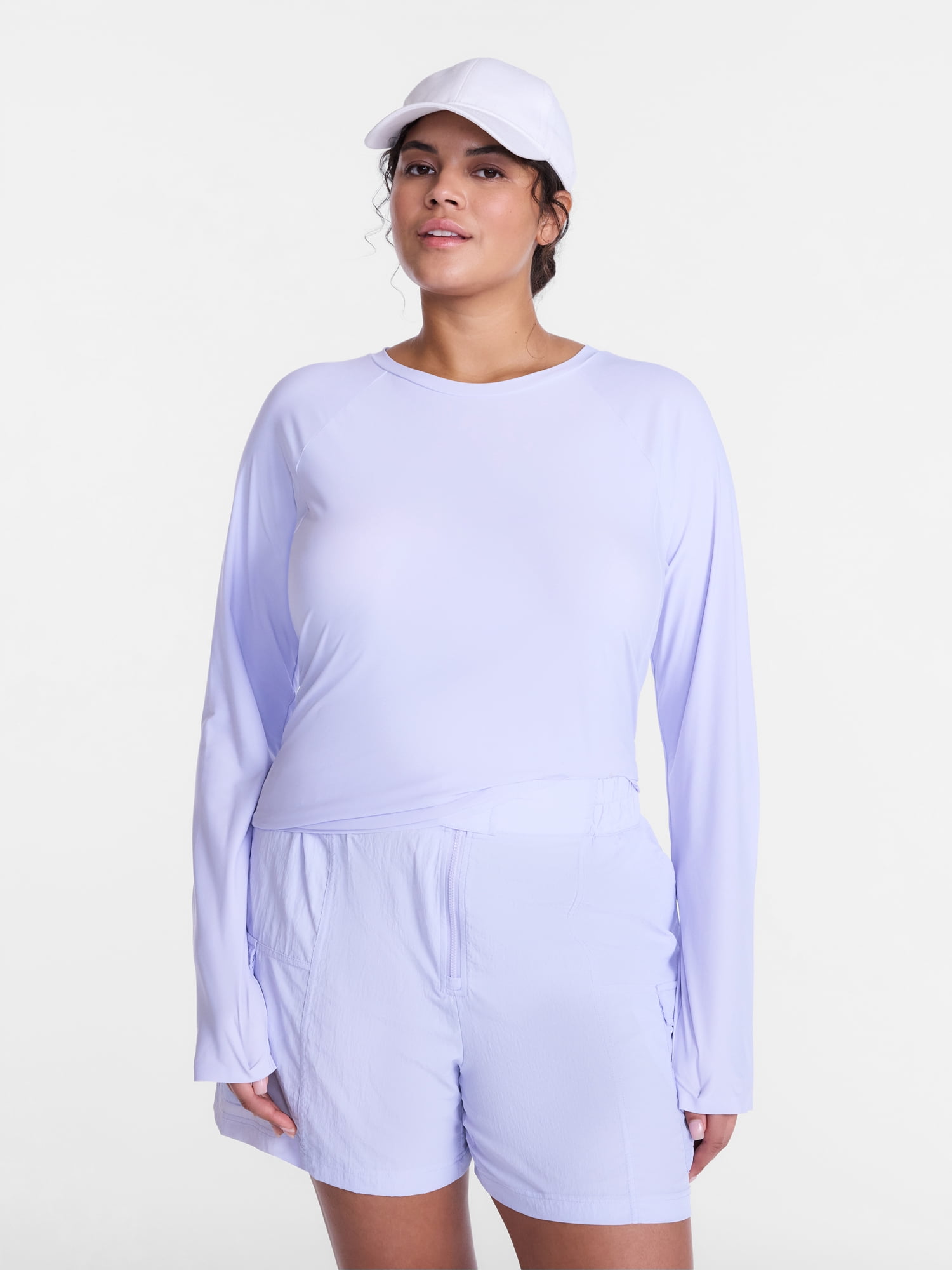 Avia Women's Mesh Back Performance Long Sleeve T-Shirt, Sizes XS-XXXL