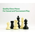 thumbnail image 3 of Visland Portable Chess Pieces Set, 32 Single Weighted Tournament Chess Pieces, Green Travel Chess Mat Travel Game, 3 of 5