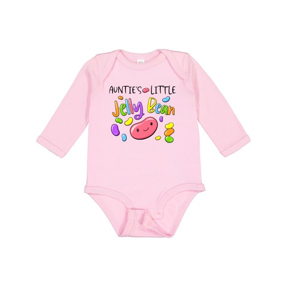 Inktastic Aunties Little Jellybean Cute Easter Candy Boys or Girls Long Sleeve Baby Bodysuit