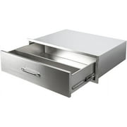 TEQIN Outdoor Kitchen Drawers, Flush Mount BBQ Drawer, Stainless Steel BBQ Island with Handle, for Outdoor Kitchens or Patio Grill Station 30"W x 23"D x 10"H/18"W x 24"H x 18"D