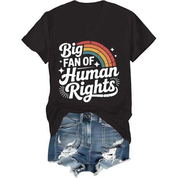 Big Fan of Human Rights Shirt Big Fan of Human Rights Tshirt Equality Shirt for Men Women- American fashion hot selling casual retro high quality 100% cotton T-shirt 1 piece- American fashion hot se