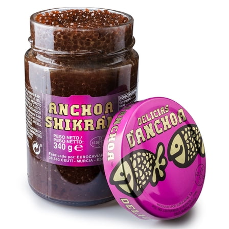 Eurocaviar - Shikran - Anchovies Caviar Pearls 11.99 oz 340 g Premium Caviar Alternative