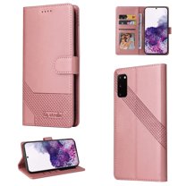 Allytech Samsung Galaxy S20 Wallet Case, Magnetic Folio Protective Wallet Pocket Credit Slots Retro Flip PU Leather Card Holder Kickstand Cover For Samsung Galaxy S20,
Rosegold