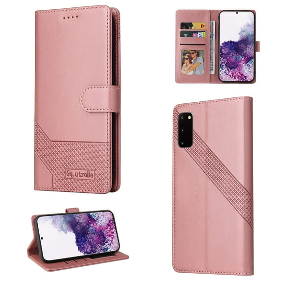 Allytech Samsung Galaxy S20 Wallet Case, Magnetic Folio Protective Wallet Pocket Credit Slots Retro Flip PU Leather Card Holder Kickstand Cover For Samsung Galaxy S20,
Rosegold