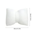thumbnail image 3 of White Bow Pillow 16x12 Inches Cotton Linen Corduroy Lumbar Cushion, Detachable Washable Sofa Office Pillow, Mother's Day Gift, 3 of 6