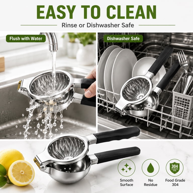 Heavy-Duty Stainless Steel Citrus Press with Seed Filter photo 6