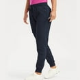 thumbnail image 4 of felwors Womens Scrub Pants - Soft Stretch Yoga Style with Pockets, Slim Drawstring Jogger Scrubs Navy, M, 4 of 8