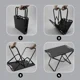 thumbnail image 3 of Mesa plegable portátil para acampar, mesa de picnic plegable multifuncional para exteriores, borde hueco, artículo colgante, senderismo, barbacoa, 3 of 4